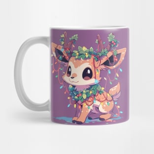 Fawn tangled up in Christmas lights Mug